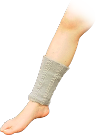 脚の脛をあたためるウォーマー